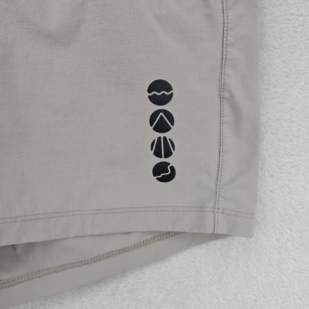 Bearded Goat Rambler Shorts Mens Large Beige Black Athletic Performance - Picture 3 of 14